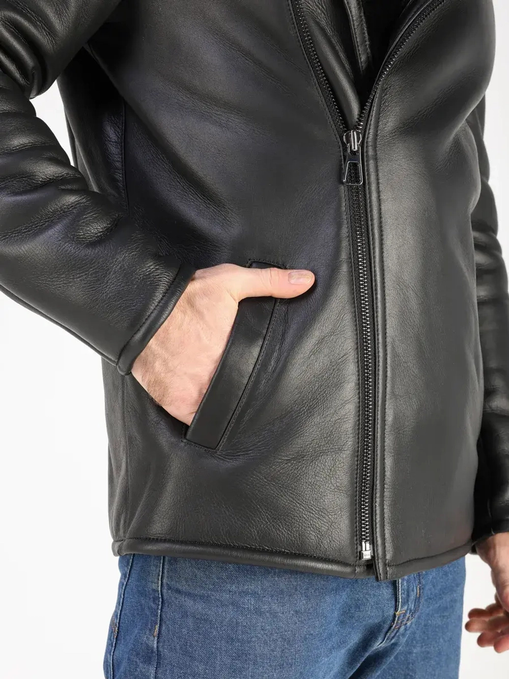 Дубленка зимняя натуральная куртка косуха