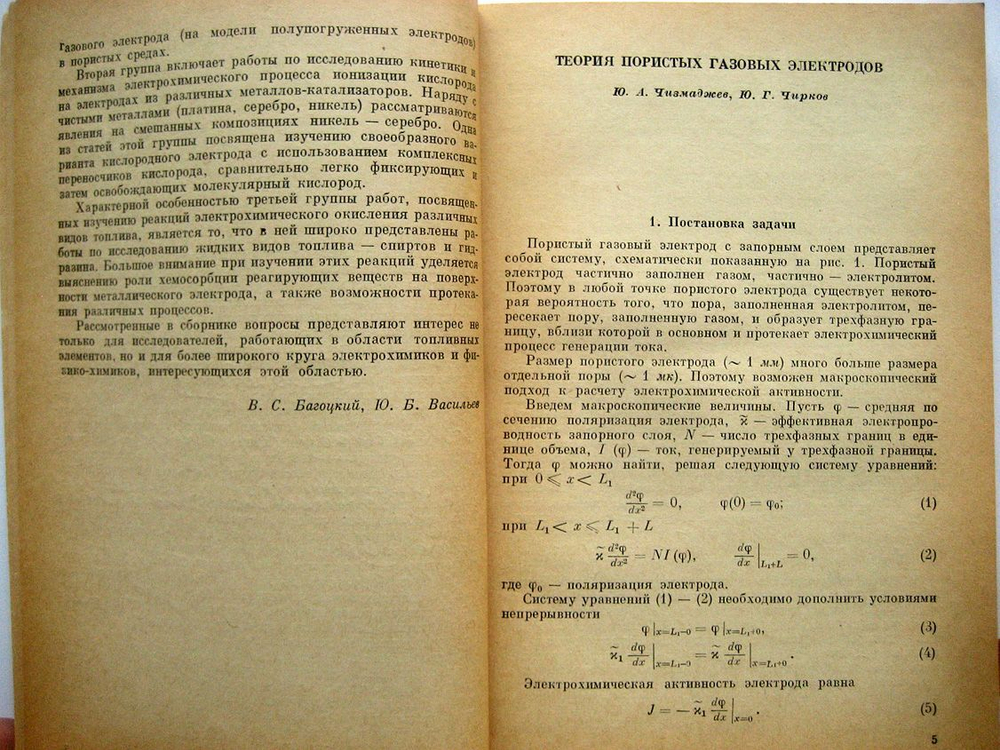 Топливные элементы. Кинетика электродных процессов