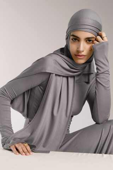 Хиджаб Молик тройка серый
