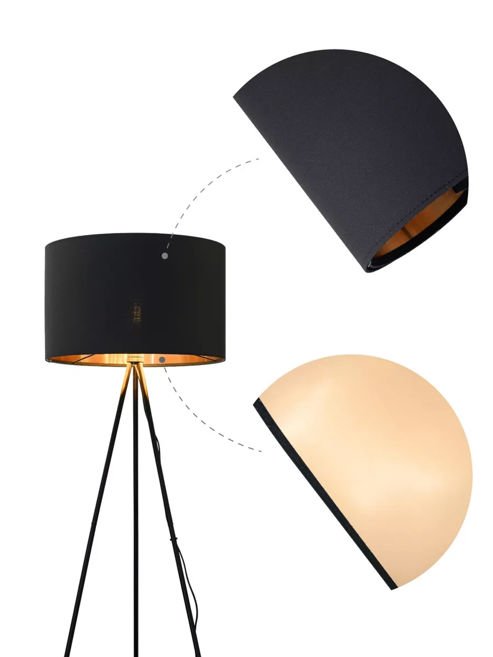 Торшер напольный с абажуром в гостиную Лофт