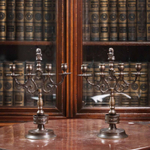 Пара бронзовых канделябров на 4 свечи