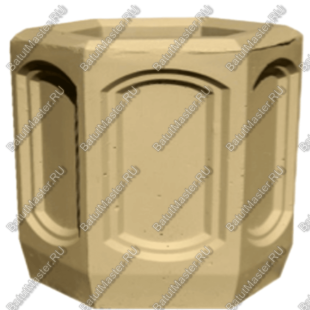 УРНА ШЕСТИГРАННАЯ С РЕЛЬЕФОМ, ОКРАШЕННАЯ