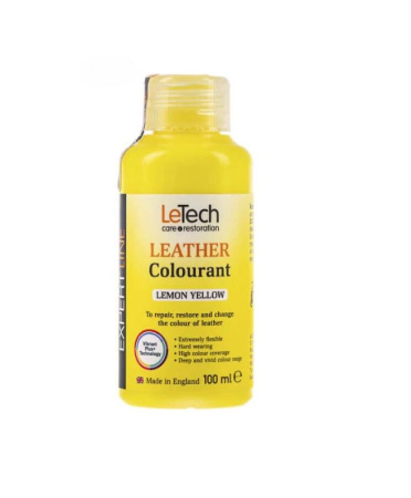 LeTech Expert Line Краска для кожи (Leather Colourant) Lemon Yellow, 100мл