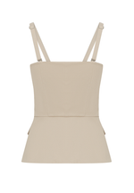 Топ приталенного силуэта (бежевый)