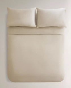 ZARA HOME Сатиновый пододеяльник (1000 нитей на дюйм), серый