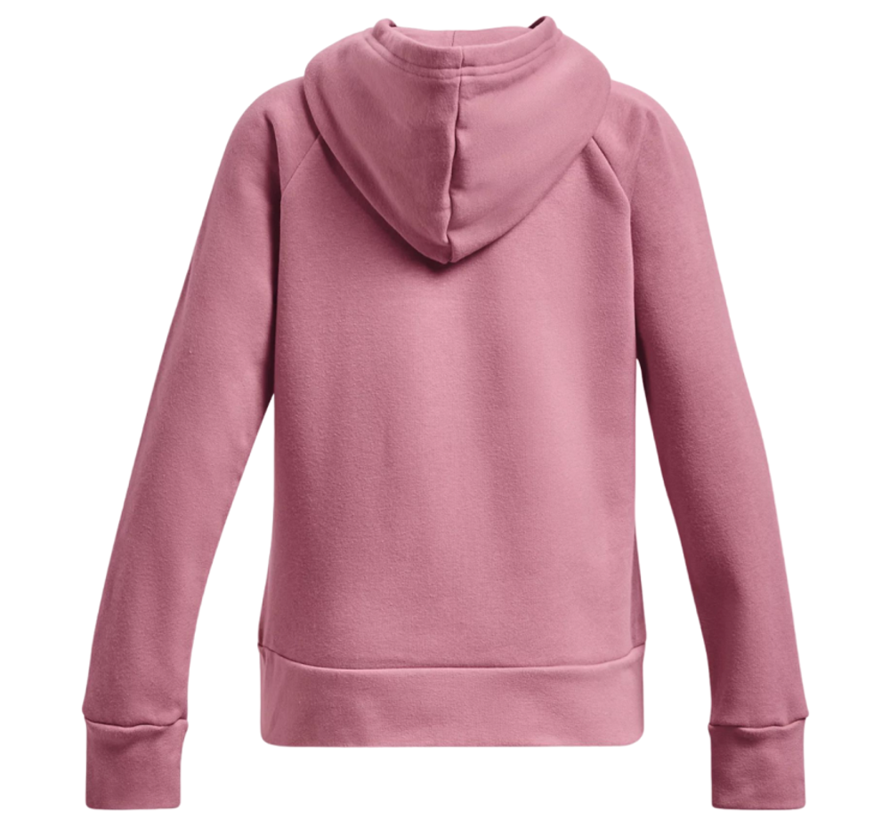 Детская теннисная куртка Under Armour Girls' UA Rival Fleece Big Logo Hoodie - pink/white