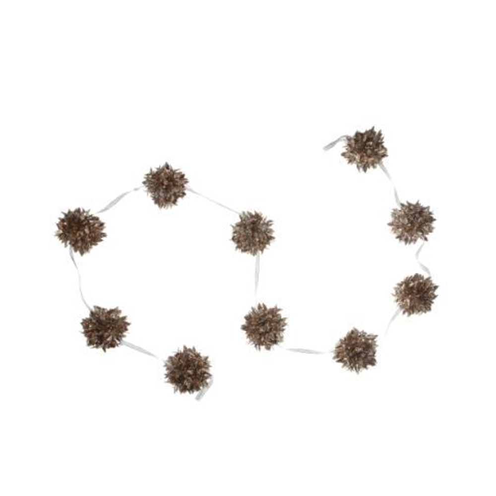 Новогодняя гирлянда 183см Goodwill leaf ball garland