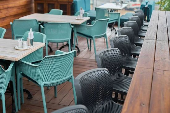 Стул барный Net Stool пластиковый Nardi Италия черный