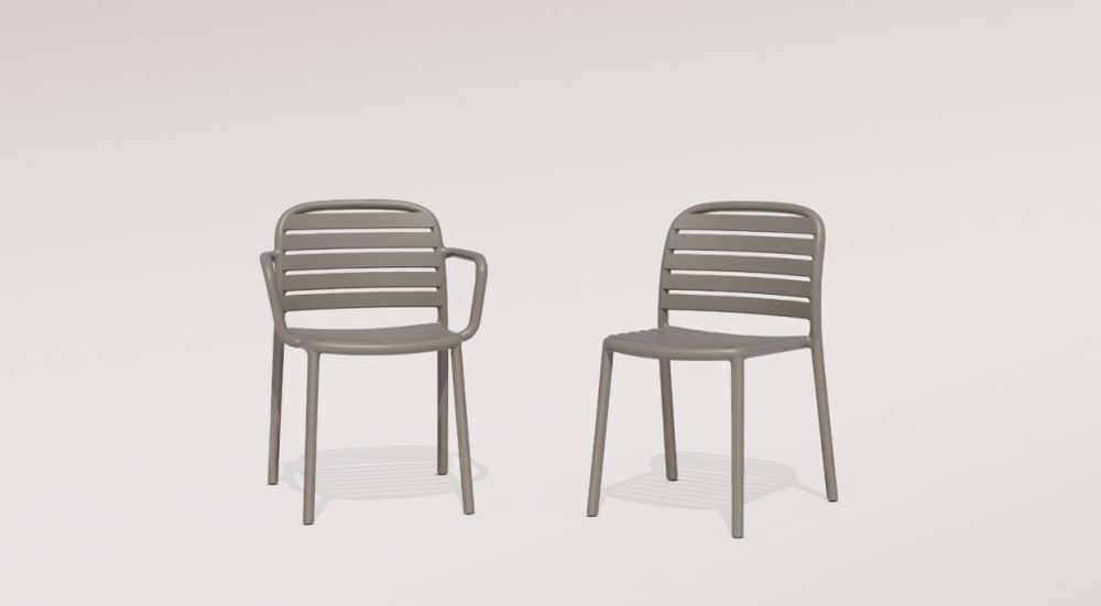 Кресло пластиковое Papatya Tarabya-K, тортора