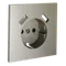 Накладка для розетки с заземлением и защитными шторками, с USB A+A, S70 (шелк) vls000904
