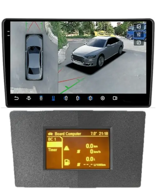 Магнитола для Opel Astra H (перенос БК вниз, серая) - Teyes CC3-2K-360 на Android 10, Быстрая, 2K QLED, CarPlay, 4G SIM-слот, 4 камеры в комплекте