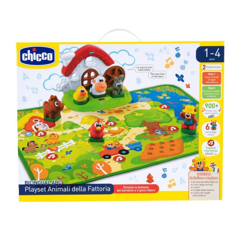 Chicco - Двуязычный интерактивный коврик ABC Farma 10769X