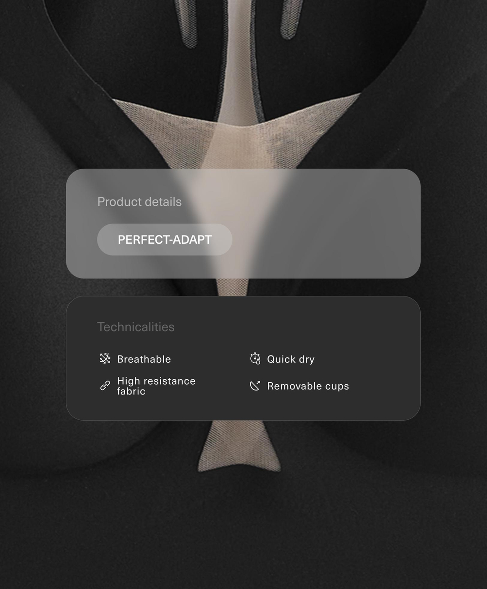 Oysho Топ Perfect-adapt с прозрачными вставками, черный