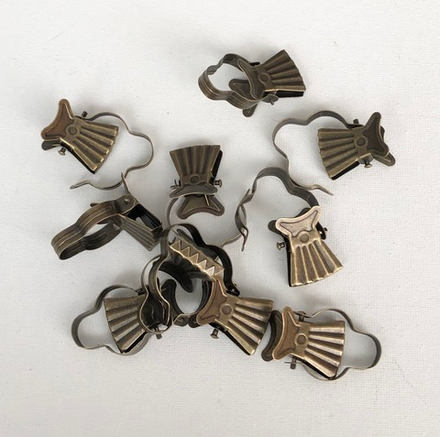 Зажим металлический для колец d35 мм, цвет бронза (за 10 шт)