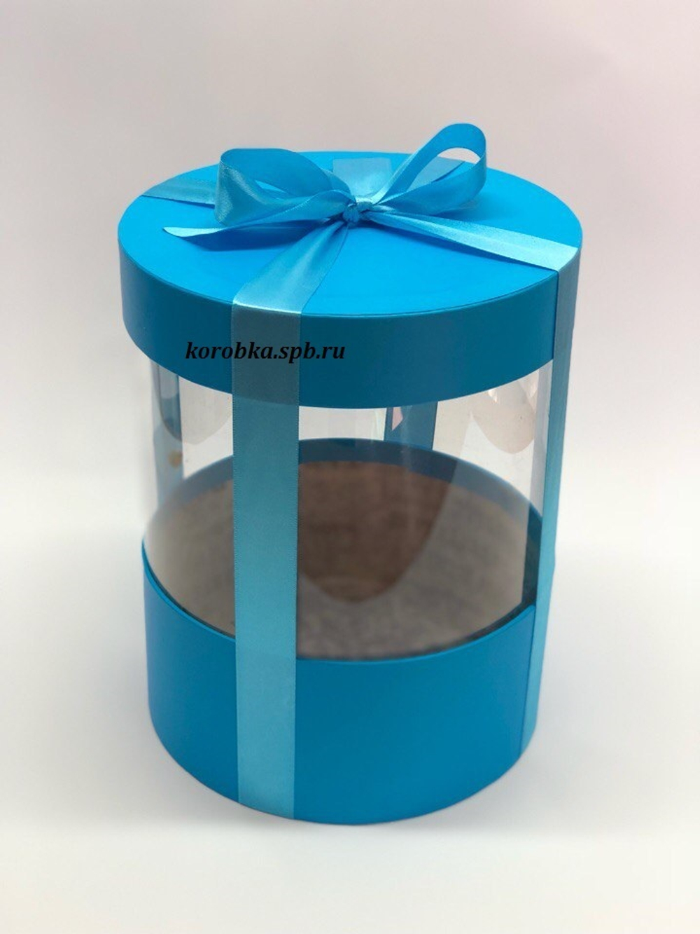 Коробка аквариум 22,5 см Цвет :Ярко голубой .