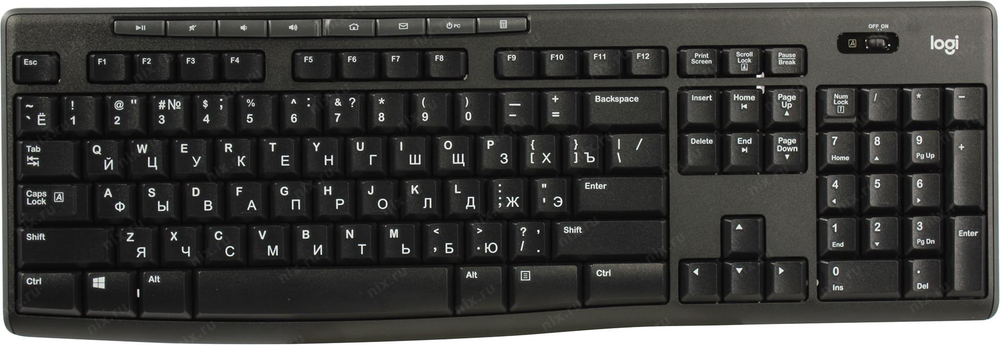 Комплект Logitech Wireless Combo MK270 (Кл-ра, FM, USB+Мышь 3кн,Roll,FM,USB) &lt;920-003381&gt;