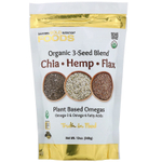 California Gold Nutrition, смесь 3 видов органических семян, растительные омега-кислоты, с древними семенами чиа, конопли и льна, 340 г (12 унций)