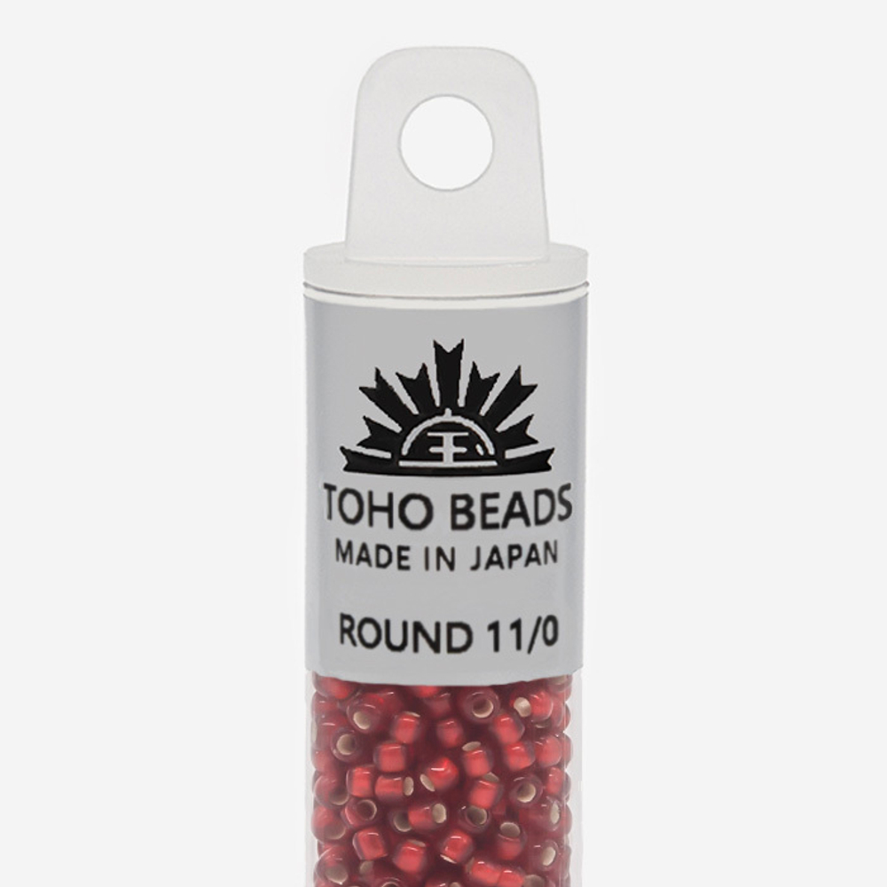 Японский бисер TOHO Round 11/0 (№25CF), с внутренним серебрением, прозрачный матовый