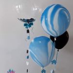 Шар Мрамор (12''/30 см) Голубой, агат, 50 шт.