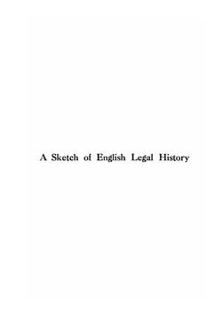 A sketch of English legal history | Maitland Frederic William