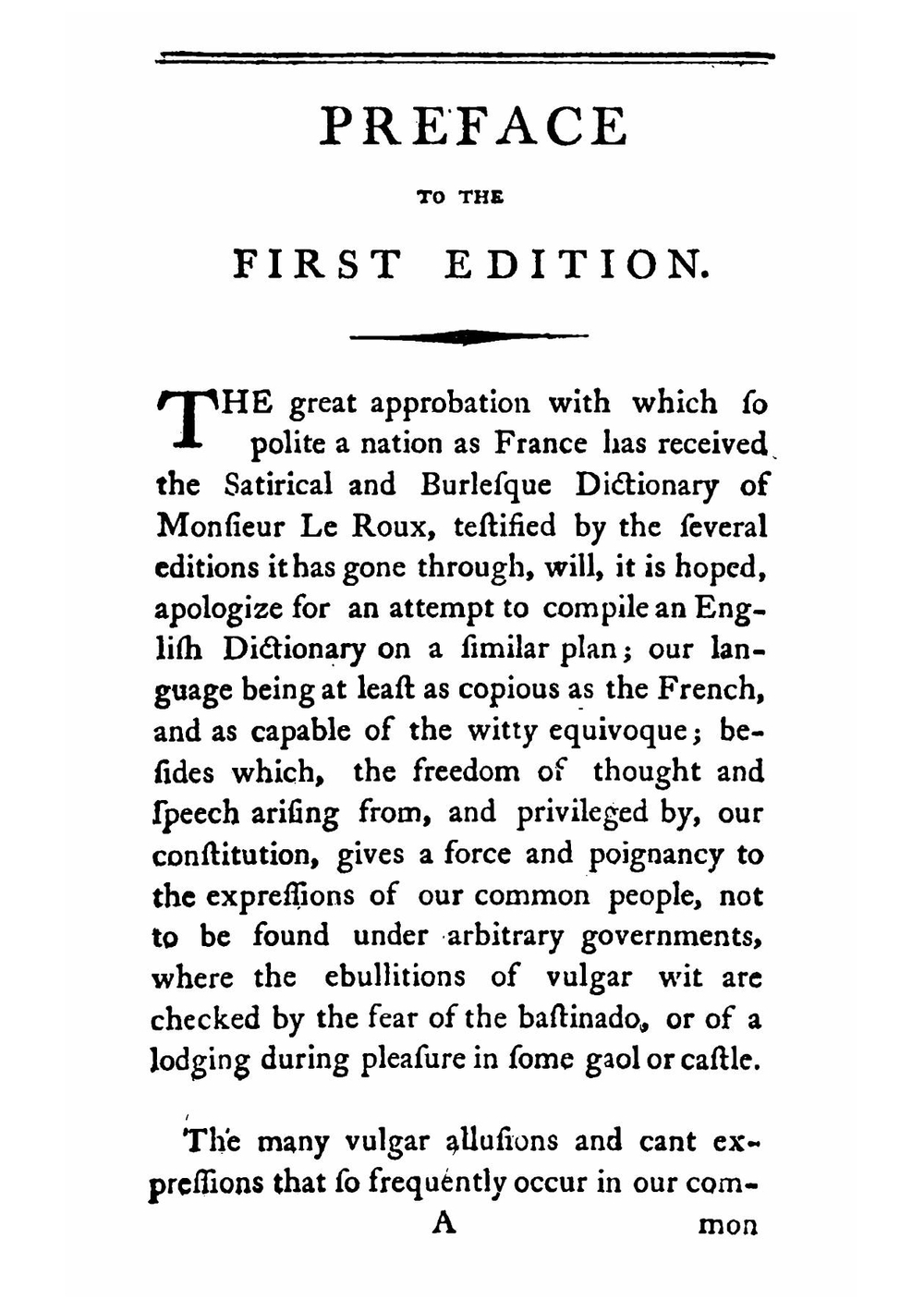 A Classical Dictionary of the Vulgar Tongue | Francis Grose