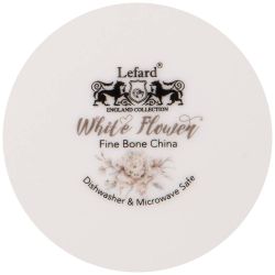НАБОР ТАРЕЛОК ОБЕДЕННЫХ LEFARD "WHITE FLOWER" 2 ШТ. 25,5 СМ СЕРЫЙ (КОР=12НАБ.)