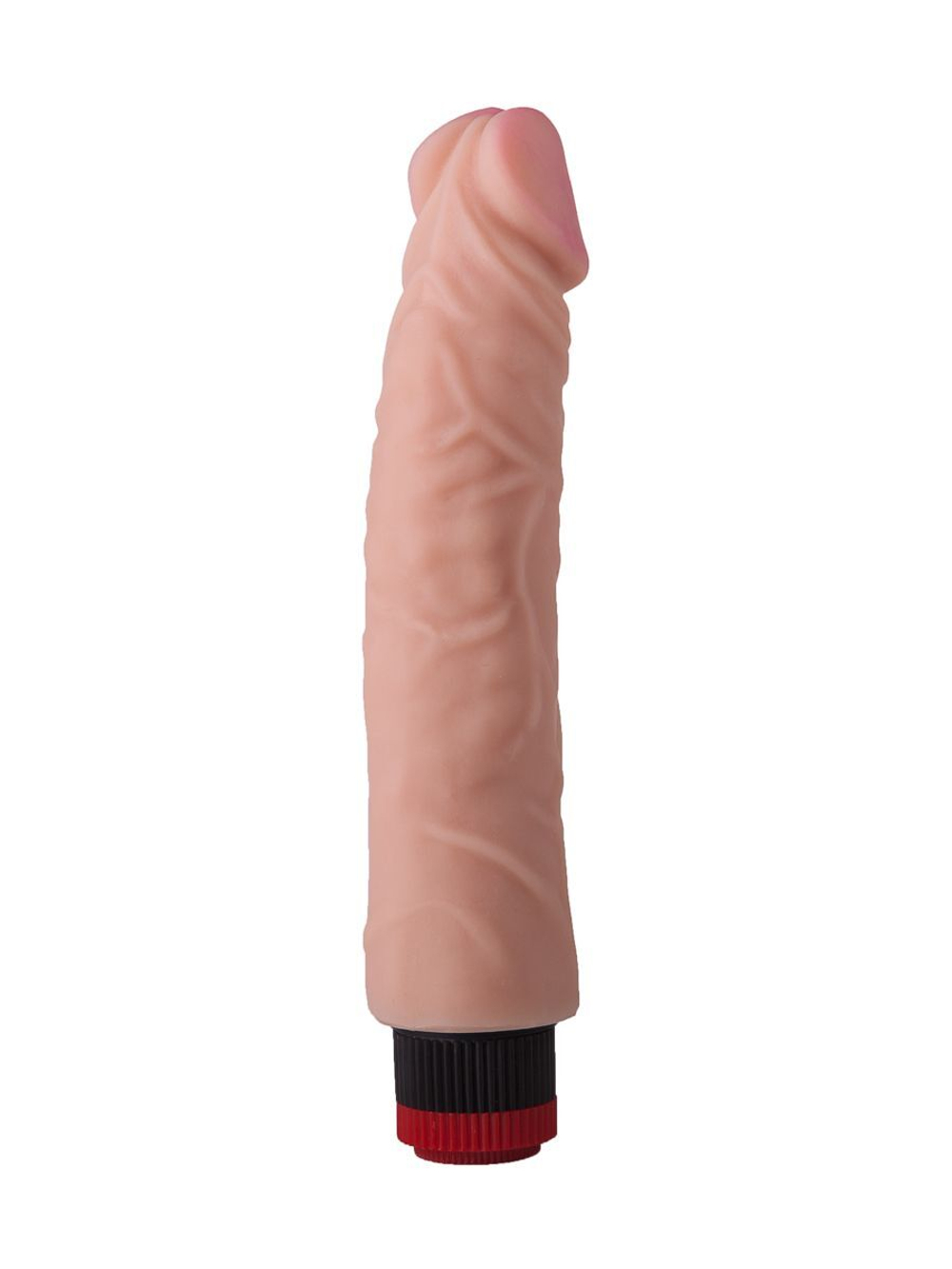 Рельефный вибратор-реалистик - 24,2 см. (Цвет: телесный)