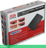 Бокс для накопителя AgeStar 3UB2A12 черный