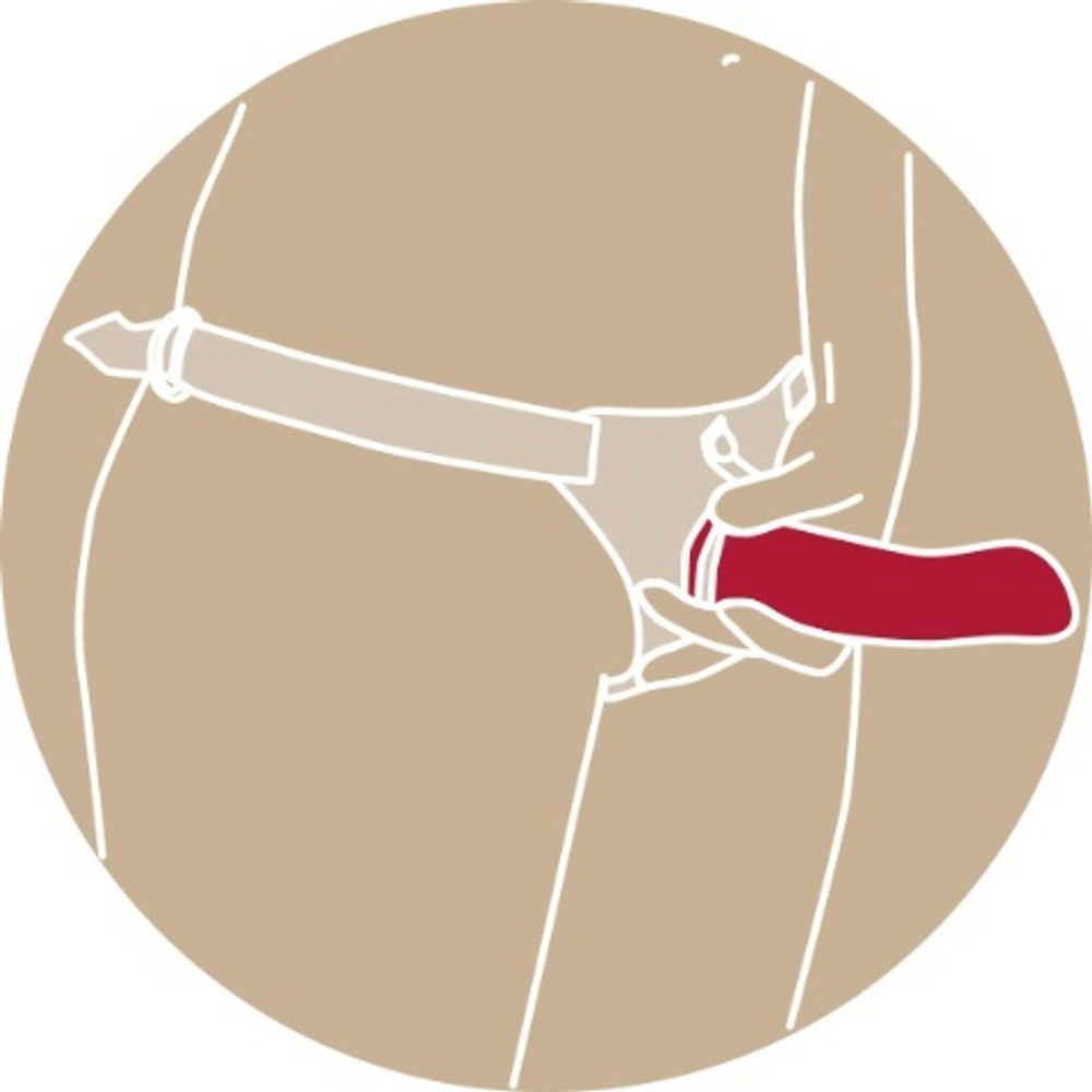 Красный фаллоимитатор Bouncer - 18,3 см. (Цвет: красный)