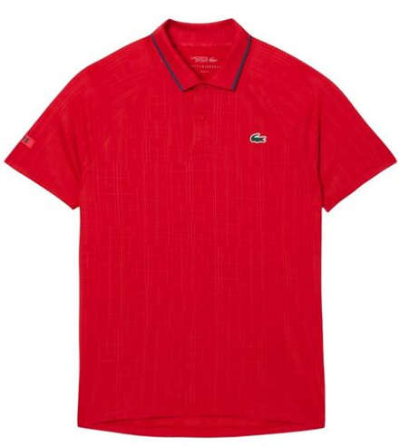 Мужское теннисное поло Lacoste Tennis x Novak Djokovic On Court - red