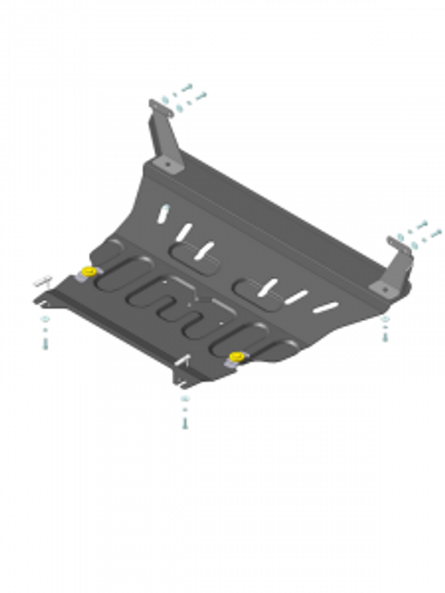 Усиленная защита Motodor картера двигателя, кпп. 2 мм, сталь. для Ford Ecosport 2014-2018 арт.70712