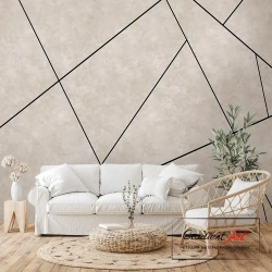 Фотообои лофт бетон геометрия "Геометрия" 420см x 270см флизелин премиум моющиеся, GradientArt GMB420270BE
