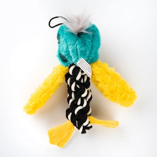 Elder Club Игрушка для собак "Попугай с канатом", 20см