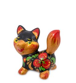 ГЛ- 974 Фигурка «Лисенок» хохлома (Гжельский фарфор)