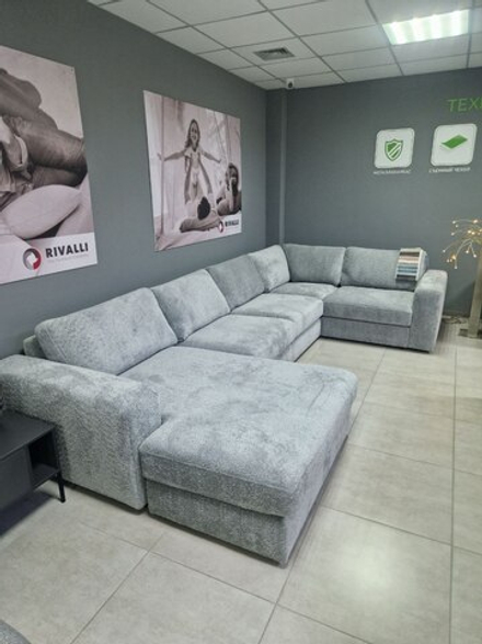 Дискавери диван б/м + оттоманка лев. + угл. секц. + крес. секц. Lamas steel, ВариантКроя1, &lt;Р&gt; /