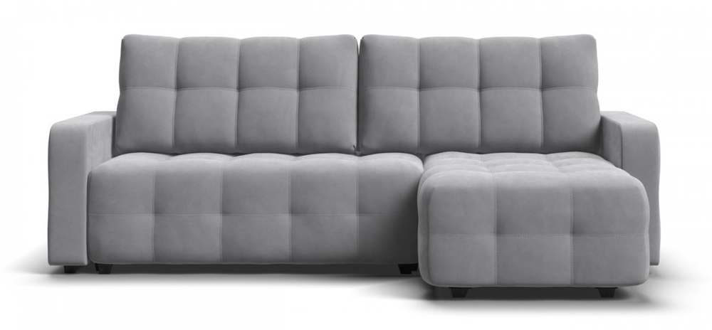 Угловой диван Денди Велюр Монолит сталь