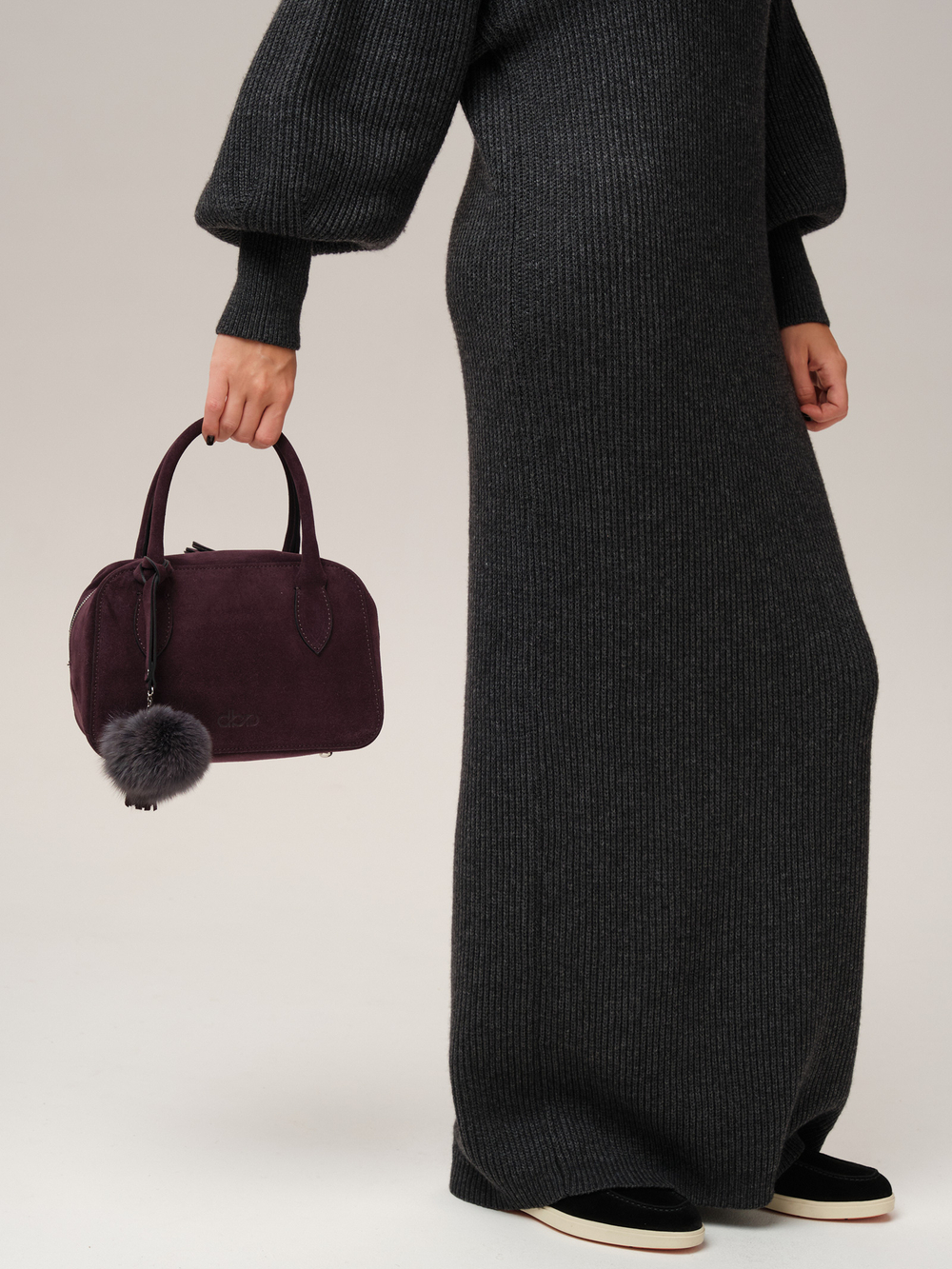 Замшевая сумка DBR 31348 сливовый