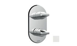 Bossini Apice смеситель монорычажный, универсальный, встраиваемый на 2-5 выходов, внешняя часть, без арт.Z00130, цвет белый матовый