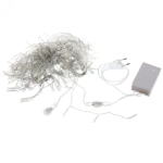 Гирлянда для улицы ЗАНАВЕС ш2* в1,5 м 320 ламп LED, прозрач.пров, 8 реж.,IP-54, Мультицвет (возможность соединения)