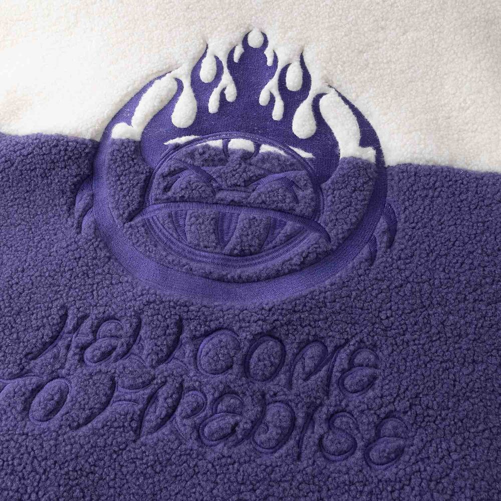 Куртка Ymkashix Furry Big Logo HTF белая/фиолетовая