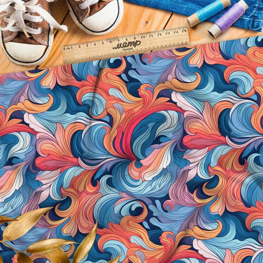 Ткань премиум бифлекс красочные впечатления моментов