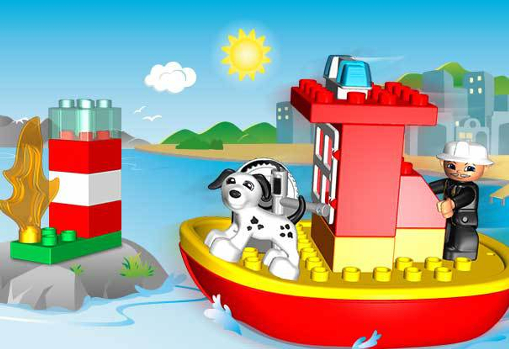 LEGO Duplo: Пожарный катер 10591 — Fire Boat — Лего Дупло