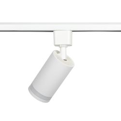 Трековый светильник однофазный ЭРА TR77-GU10 WH под лампу GU10 белый | Однофазные светильники под лампу