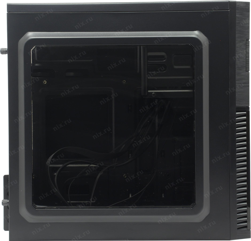 Корпус Minitower Aerocool &lt;CS-105 Blue&gt; MicroATX без БП, с окном