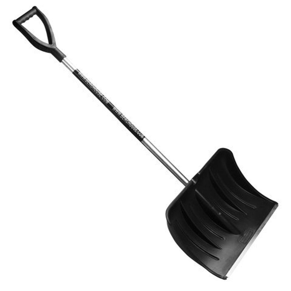 Лопата снеговая 54х37 см, пластиковая, алюминиевый черенок с V-ручкой 130 см, армирующая алюминиевая планка, № 13, №13