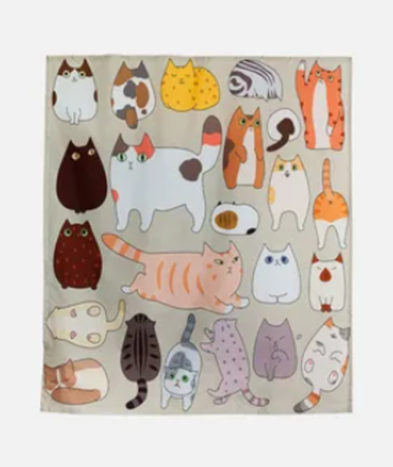 Шторка для ванны Фитопринт 180*180 Котята YGL-DX-052 без колец