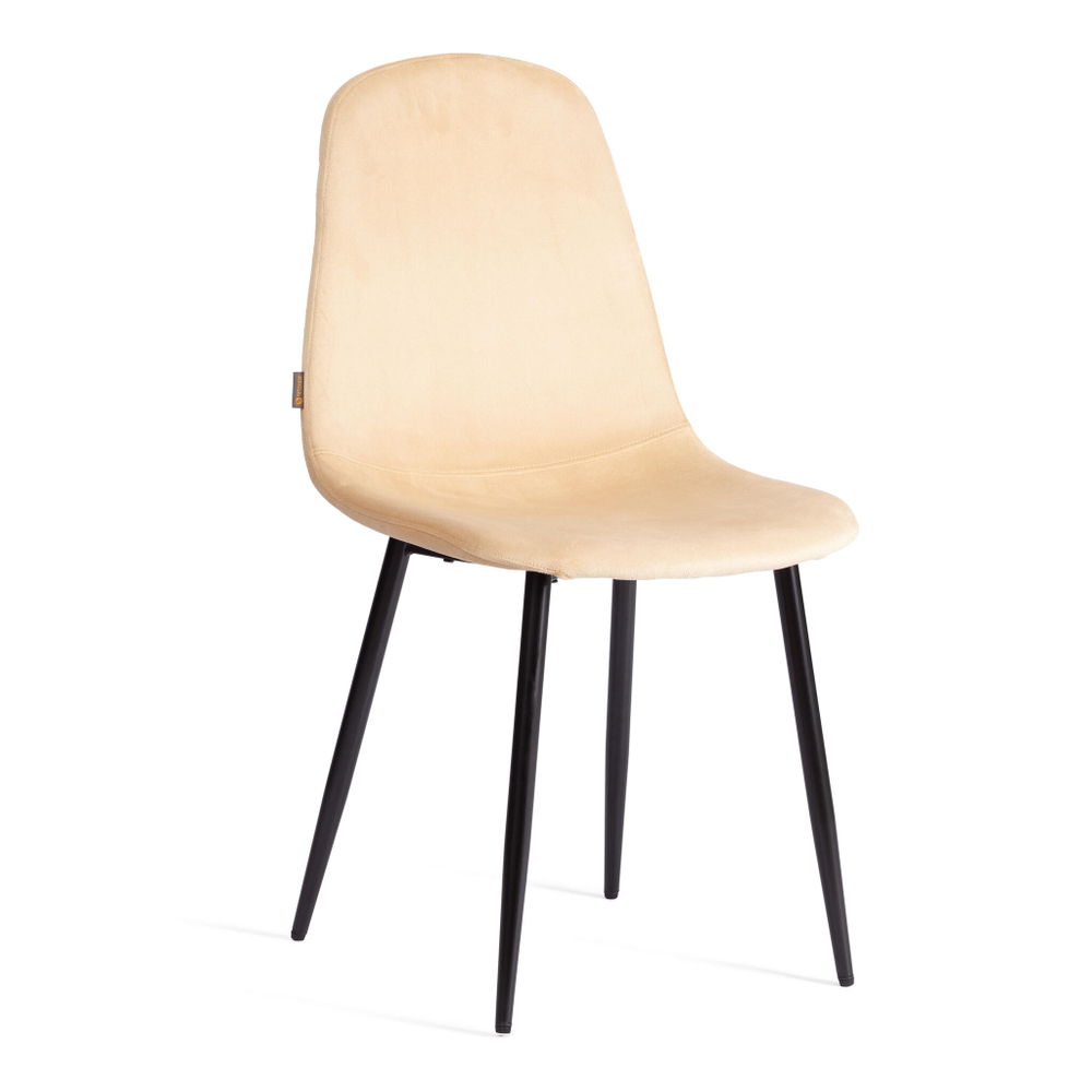 Стул BREEZE (mod. JSC-58) Велюр/металл , 44 х 53 х 86 см, sandy (песочный) HLR6 / черный  (Комплект из 4 шт.)