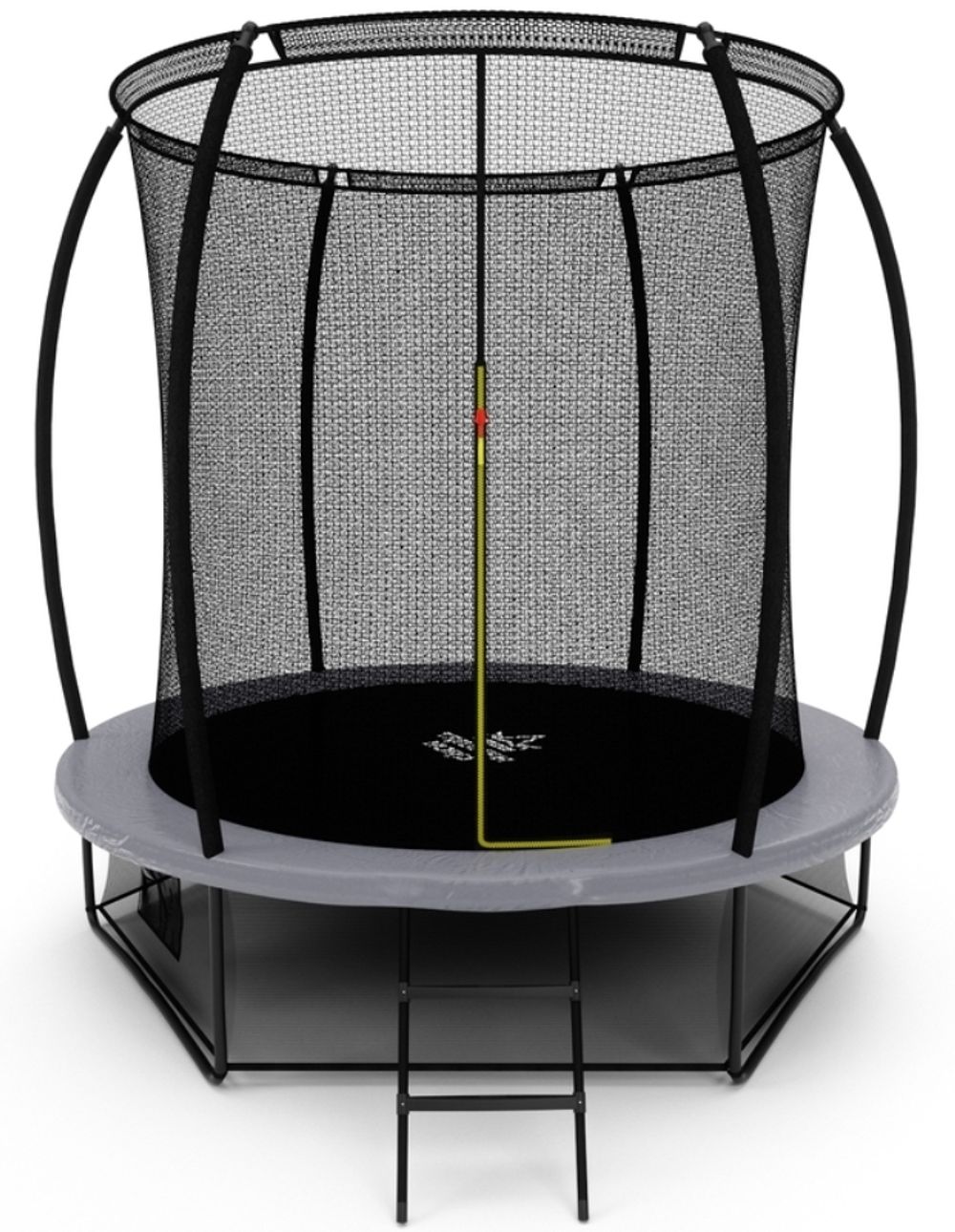 Батут Триумф Норд Премиальный 244 см двухцветный серый/оранжевый с лестницей