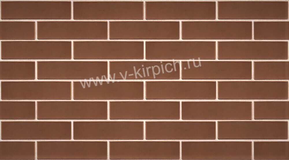 Кирпич лицевой Воротынский одинарный коричневый , гладкий