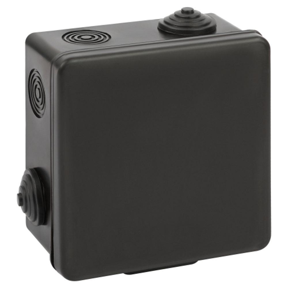 Распаячная коробка ЭРА KOR-100-100-50-8g-B открытой установки черная 100х100х50мм с гермовводами 8 вх. IP54